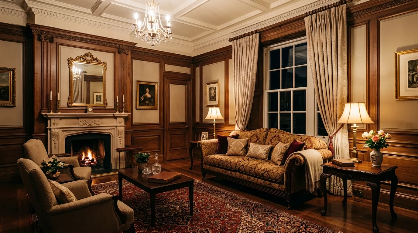 Add contrast with trim or a rug border